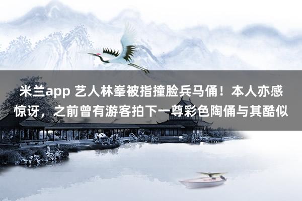 米兰app 艺人林峯被指撞脸兵马俑！本人亦感惊讶，之前曾有游客拍下一尊彩色陶俑与其酷似